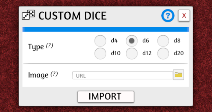 Importing Dice Templates