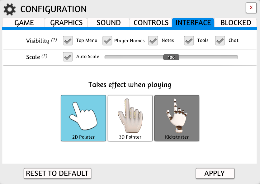 Configuration Menu - Tabletop Simulator Knowledge Base