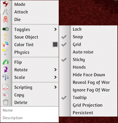 Toggles Context Menu