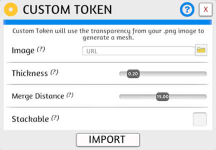 Token Import Menu