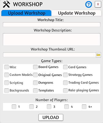 Workshop Export Menu