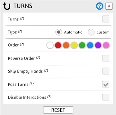 Configuration Menu - Tabletop Simulator Knowledge Base